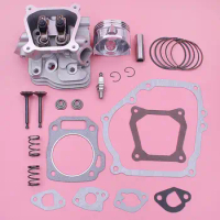 Cylinder Head Gasket Piston Kit For Honda GX160 6.5HP Engine 14721-ZF1-000, 14711-ZF1-000 w Intake E