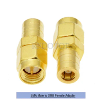 1Pcs SMA to SMB Male Female RF Coaxial 50 Ohm Adapter Aerial Antenna Connector for DAB+/FM/AM Radio Car Truck Satellite Radio