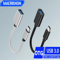 USB C to USB 3.0 OTG Adapter Type C OTG Cable Converter For Macbook Pro Xiaomi 13 Samsung S23 Huawei USB Data Transfer Connector