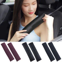 Suede Seat Belt Padding Pad For Chrysler 300c PT Cruiser 200 200c Pacifica STRATUS JS ASPEN Voyager RT neon Grand Accessories