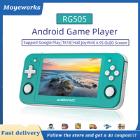 ANBERNIC RG505 New Handheld Game Console Android 12 System Unisoc Tiger T618 4.95-INCH OLED