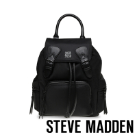STEVE MADDEN-BWILDS 時尚有型 超大容量軍旅後背包-黑色