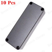 10 Pcs Black Plastic Sealed Closed Humbucker Pickup Covers Lid Shell Top For 5 String Bass Guitar (4 Screw Hole)