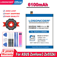 LOSONCOER 6100mAh C11P1511 Battery For Asus ZenFone 3 ZenFone3 Ze552kl Z012da/e Mobile Phone Battery in stock