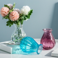 玻璃花瓶歐式簡約創意水養植物綠蘿器皿客廳擺件 鮮花水培干花瓶
