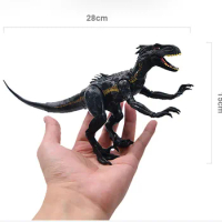 Jurassic 2Indoraptor fit new Dinosaur world villain movable model hand-made ornaments28CM