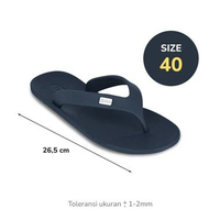 Zuma Men Onyx 10 Navy Sandal Jepit Pria Karet Polos Biru Tua Sandal Pria Anti Slip Nyaman 40