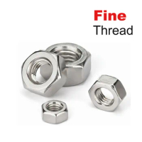 Fine Thread Hex Nut M8 M10 M12 M14 M20 A2-70 304 Stainless Steel 1 Type Hexagon Nuts GB6171