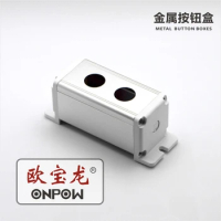 ONPOW 2 Cut-outs 16mm/19mm/22mm Aluminium Alloy Push Button Electrical Push button Box (BXM-B2/)