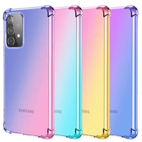 Gradient Color Transparent Case for Samsung Galaxy A52 5G A72 A32 5G A12 Shockproof Anti-fall Phone Cover for Samsung A22 4G A52