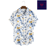 Baju kemeja big size retro vintage jumbo besar pria wanita unisex baru