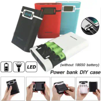 Dual USB MicroUSB 18650 Power Bank Case 10W Anti-Reverse Power Bank Digital Display Battery Bank Backup For Phones Electronics