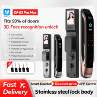 face recognition smart door lock wifi connect smart home for exterior door Electronic digital password intelligent door lock