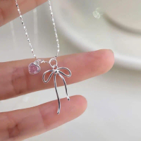 Dây chuyền bạc nữ dáng mini nơ tim LTJ870 - thương hiệu LTJ870