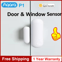 2023 Aqara Door Window Sensor P1 Zigbee 3.0 Smart Home Wireless Anti-theft Homekit Induction Door Magnetic Alarm For HomeKit APP