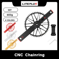 LITEPLUS 50T Folding Bike Crank 170mm Integrated Chainwheel Crankset Road Bicycle For Road Bike/Folding Bike