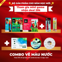 Combo 6 Món Tập Vẽ Màu Nước Mont Marte x Sổ Vẽ Happy