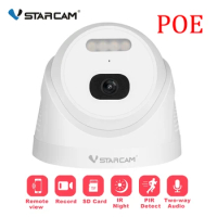 Vstarcam CS880 3MP Dome POE IP Camera H.265 1296P CCTV IP Office Camera ONVIF Human Detection for POE NVR System Indoor Eye4 APP
