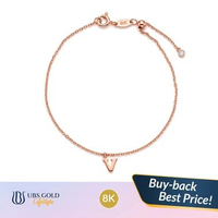 UBS Gold - Gelang Emas Alpha Cheri V - 8k - Kgv8064k Adj 18cm-Rose Gold