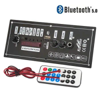 3.7 V Amplifier Board Square Dance 30W Speaker Amplifier Support Bluetooth AUX U-Disk Recording 5-8Inch Speaker Home Theater DIY
