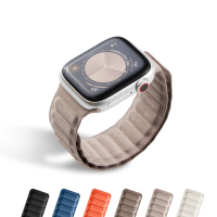 【General】Apple Watch 磁性鏈紋錶帶 適用蘋果手錶 38/40/41mm - 淺卡其(手錶 錶帶)
