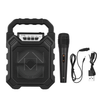 BT máy Karaoke có thể sạc lại không dây loa ngoài trời Pin Powered với Microphone mini loa mic hệ thống cho ca hát