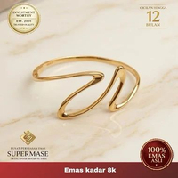 Gelang Emas 8K Bangle Waves Polos - Supermase