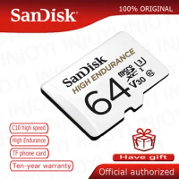 SanDisk Memory Card High Endurance Video Monitoring 32GB 64GB MicroSD Card SDHC/SDXC Class10 U3 V30 TF Card for Video Monitoring