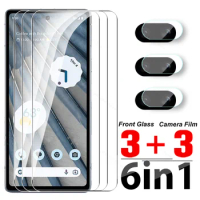 For Google Pixel 7a 2023 6IN1 Tempered Glass Lens Film Googe Pixel 7 6a 6 5G Pixel7 A Pixel7a Pixel6 Pixel6a Screen Protectors