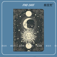 Solar Eclipse sun moon vintage ipad case For Apple Air 10.9 iPad Pro 2020 Cover for iPad 10.2 11 12.9in Mini 5 6 Case Pen holder