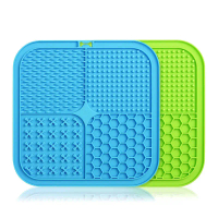 Amazon Pet Slow Feeding Mat, Cat and Dog Licking Plate, Silicone Licking Mat with Suction Cup, Bowl