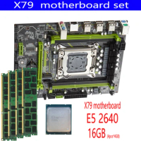 Qiyida X79 motherboard set E5 2640 CPU 4pcs * 4GB = 16GB Memory DDR3 RAM 10600R 1333Mhz