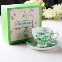 Creative Bone China Flower Tea Cup And Saucer Set Ceramic Coffee British Black Chinese Wedding