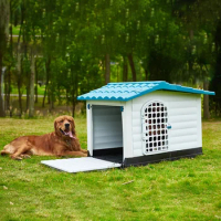 Outdoor Rain-proof and Waterproof Kennels for Large and Small Dogs Plastic Dog House Winter Warm Pet Kennel Sturdy Dog Cage