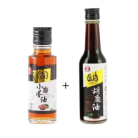 【Fudung 福東】小磨香油100ml+純黑麻油240ml(水洗芝麻香油與黑麻油)