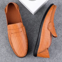 Boat Shoes Fashion Classics Slip-On Shoes Daily Man Loafers Breathable Casual Leather Shoes