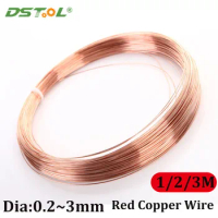 Red Copper Wire Cable Copper Wire Copper Winding Wire Coil Copper Wire 0.2mm - 3mm