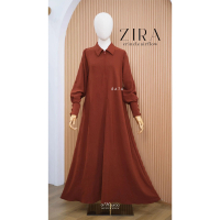 Gamis Zira Crincle Airflow Bata Al Haura Gamis Syar'i Baju Haji Umrah Kajian Syari - Salma Fashion B