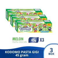 (PAKET ISI 3) KODOMO PASTA GIGI ODOL ANAK RASA MELON 45 gram x 3 box