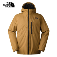 【The North Face 官方旗艦】北面男款棕色防水透氣保暖連帽三合一外套｜83SLYW3(內搭羽絨款)