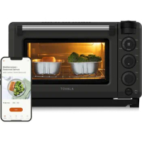 Tovala Smart Oven Pro, 6-in-1 Countertop Convection Oven - Steam, Toast, Air Fry, Bake, Broil, and Reheat - Smartphone