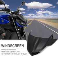 Motorcycle Accessories Windscreen For Yamaha MT-09 MT09 2017 2018 2019 Screen Protector Front Fender Extension Cover For FZ 09