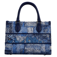 7052 Urban Simple Heavy Craft Dark Blue Handheld Tote Bag