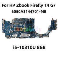 6050A3144701-MB M07116-601 M07116-001 For HP Zbook Firefly 14 G7 Laptop Motherboard With i5-10310U CPU RAM 8GB 100% Tested