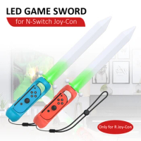 2021 New LED Game Sword for Nintendo Switch OLED Joy-Con Hand Grip Sword Support The LD of ZD/ Skyward Sword HD Games