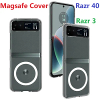 Clear For Motorola Razr 40 Razr3 3rd Gen 3 Case Transparent Hard Magsafe Protection Cover