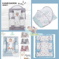 OMILAND Kasur Lipat Bayi Dakron Dacron + Kelambu / Omiland Baby Matras Bayi Set Bantal + Guling - Pa