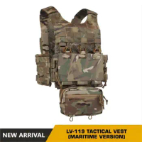 LV-119 Tactical Vest Maritime Version External Expansion Buckle Back Zipper Quick Detachable Waistband Design Airsoft Protection