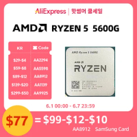 AMD new Ryzen 5 5600G CPU 3.9GHz 6-core 12-thread R5 5600G Integrated Graphics AM4 Processor For B550M Aorus Elite Motherboard