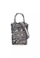 Christian Dior Pre-Loved Christian Dior BOOK TOTE book tote mini Phone Bag Handbag canvas Navy white